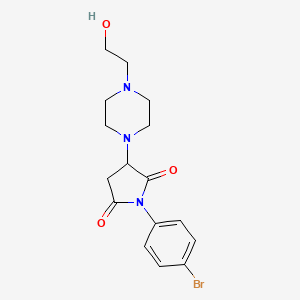 1-(4-bromophenyl)-3-[4-(2-hydroxyethyl)-1-piperazinyl]-2,5-pyrrolidinedione