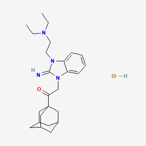 molecular formula C25H37BrN4O B4898111 1-(1-adamantyl)-2-{3-[2-(diethylamino)ethyl]-2-imino-2,3-dihydro-1H-benzimidazol-1-yl}ethanone hydrobromide 