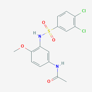 N-[3-[(3,4-dichlorophenyl)sulfonylamino]-4-methoxyphenyl]acetamide