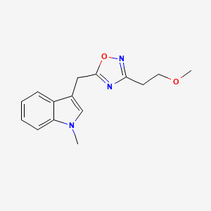 molecular formula C15H17N3O2 B4898134 3-{[3-(2-methoxyethyl)-1,2,4-oxadiazol-5-yl]methyl}-1-methyl-1H-indole 
