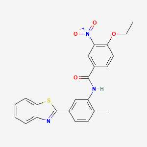 molecular formula C23H19N3O4S B4898142 N-[5-(1,3-benzothiazol-2-yl)-2-methylphenyl]-4-ethoxy-3-nitrobenzamide 