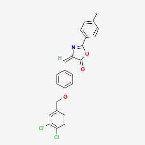 molecular formula C24H17Cl2NO3 B4898145 4-{4-[(3,4-dichlorobenzyl)oxy]benzylidene}-2-(4-methylphenyl)-1,3-oxazol-5(4H)-one 