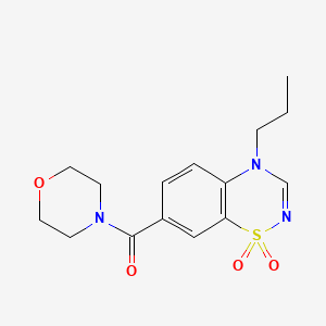 molecular formula C15H19N3O4S B4898147 7-(4-morpholinylcarbonyl)-4-propyl-4H-1,2,4-benzothiadiazine 1,1-dioxide 