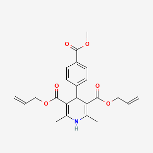 molecular formula C23H25NO6 B4898151 diallyl 4-[4-(methoxycarbonyl)phenyl]-2,6-dimethyl-1,4-dihydro-3,5-pyridinedicarboxylate 