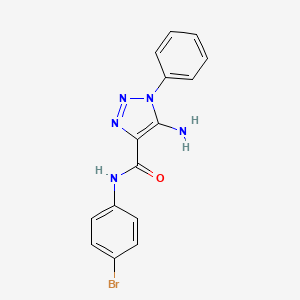 molecular formula C15H12BrN5O B4898198 5-amino-N-(4-bromophenyl)-1-phenyl-1H-1,2,3-triazole-4-carboxamide 