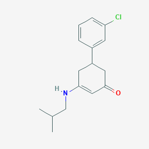 molecular formula C16H20ClNO B4898223 5-(3-chlorophenyl)-3-(isobutylamino)-2-cyclohexen-1-one 