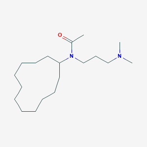 molecular formula C19H38N2O B4898232 N-cyclododecyl-N-[3-(dimethylamino)propyl]acetamide 