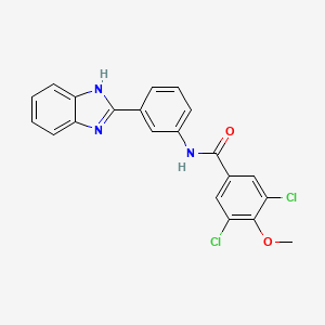 molecular formula C21H15Cl2N3O2 B4898240 N-[3-(1H-benzimidazol-2-yl)phenyl]-3,5-dichloro-4-methoxybenzamide 