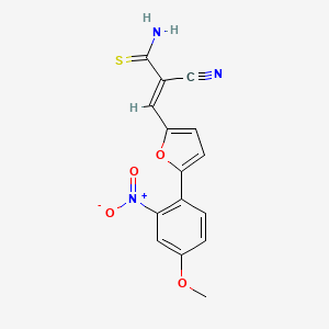 molecular formula C15H11N3O4S B4898272 2-cyano-3-[5-(4-methoxy-2-nitrophenyl)-2-furyl]-2-propenethioamide 