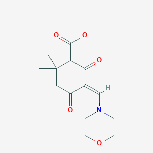 molecular formula C15H21NO5 B4898278 methyl 2,2-dimethyl-5-(4-morpholinylmethylene)-4,6-dioxocyclohexanecarboxylate 