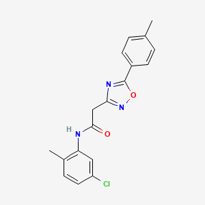 molecular formula C18H16ClN3O2 B4898293 N-(5-chloro-2-methylphenyl)-2-[5-(4-methylphenyl)-1,2,4-oxadiazol-3-yl]acetamide 