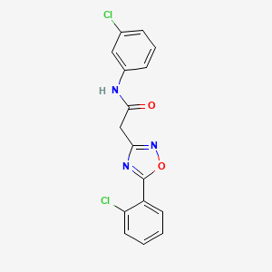 molecular formula C16H11Cl2N3O2 B4898319 N-(3-chlorophenyl)-2-[5-(2-chlorophenyl)-1,2,4-oxadiazol-3-yl]acetamide 