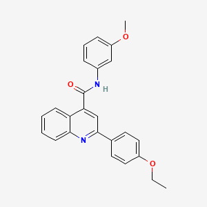 molecular formula C25H22N2O3 B4898325 2-(4-ethoxyphenyl)-N-(3-methoxyphenyl)-4-quinolinecarboxamide 