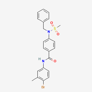 molecular formula C22H21BrN2O3S B4898362 4-[benzyl(methylsulfonyl)amino]-N-(4-bromo-3-methylphenyl)benzamide 