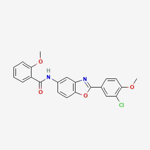 N-[2-(3-chloro-4-methoxyphenyl)-1,3-benzoxazol-5-yl]-2-methoxybenzamide