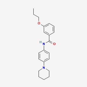 molecular formula C21H26N2O2 B4898387 N-[4-(1-piperidinyl)phenyl]-3-propoxybenzamide 