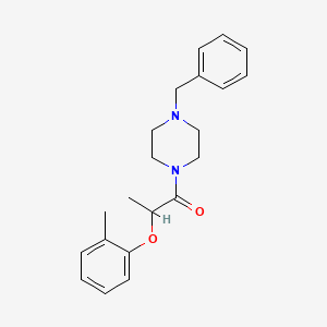 molecular formula C21H26N2O2 B4898409 1-benzyl-4-[2-(2-methylphenoxy)propanoyl]piperazine 