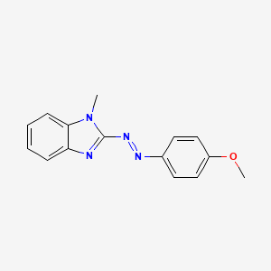 molecular formula C15H14N4O B4898417 2-[(4-methoxyphenyl)diazenyl]-1-methyl-1H-benzimidazole 