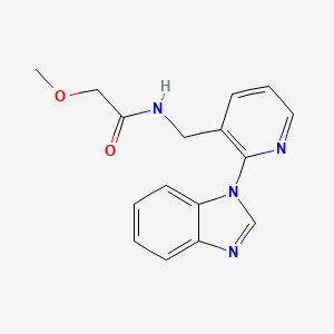 molecular formula C16H16N4O2 B4898421 N-{[2-(1H-benzimidazol-1-yl)-3-pyridinyl]methyl}-2-methoxyacetamide 