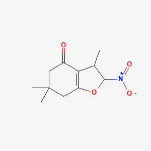 molecular formula C11H15NO4 B4898426 3,6,6-trimethyl-2-nitro-3,5,6,7-tetrahydro-1-benzofuran-4(2H)-one 