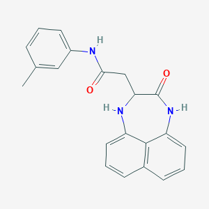 molecular formula C21H19N3O2 B489843 N-(3-methylphenyl)-2-(3-oxo-1,2,3,4-tetrahydronaphtho[1,8-ef][1,4]diazepin-2-yl)acetamide CAS No. 1009505-68-3