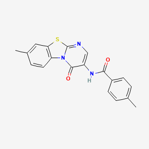 molecular formula C19H15N3O2S B4898463 4-methyl-N-(8-methyl-4-oxo-4H-pyrimido[2,1-b][1,3]benzothiazol-3-yl)benzamide 