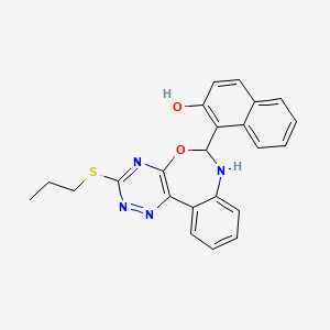 1-[3-(propylthio)-6,7-dihydro[1,2,4]triazino[5,6-d][3,1]benzoxazepin-6-yl]-2-naphthol