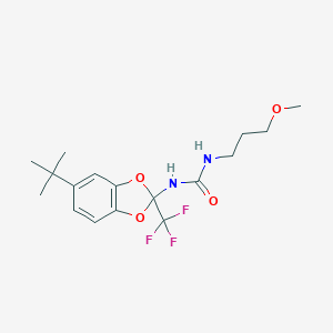 1-(5-(Tert-butyl)-2-(trifluoromethyl)benzo[d][1,3]dioxol-2-yl)-3-(3-methoxypropyl)urea