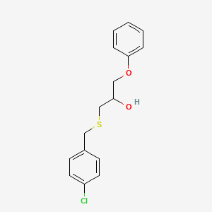 molecular formula C16H17ClO2S B4898487 1-[(4-chlorobenzyl)thio]-3-phenoxy-2-propanol 