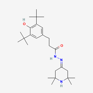 3-(3,5-di-tert-butyl-4-hydroxyphenyl)-N'-(2,2,6,6-tetramethyl-4-piperidinylidene)propanohydrazide