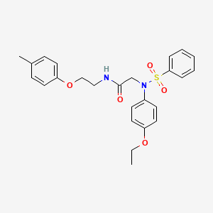 molecular formula C25H28N2O5S B4898524 N~2~-(4-ethoxyphenyl)-N~1~-[2-(4-methylphenoxy)ethyl]-N~2~-(phenylsulfonyl)glycinamide 