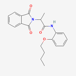 molecular formula C21H22N2O4 B4898533 N-(2-butoxyphenyl)-2-(1,3-dioxo-1,3-dihydro-2H-isoindol-2-yl)propanamide 
