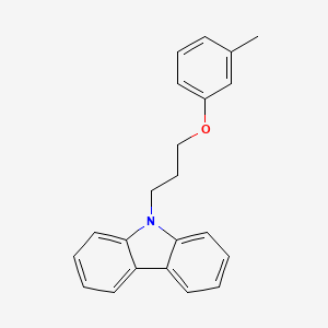 molecular formula C22H21NO B4898542 9-[3-(3-methylphenoxy)propyl]-9H-carbazole 