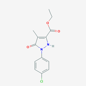 molecular formula C13H13ClN2O3 B489859 ethyl 1-(4-chlorophenyl)-5-hydroxy-4-methyl-1H-pyrazole-3-carboxylate CAS No. 274253-03-1