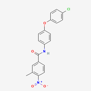 molecular formula C20H15ClN2O4 B4898614 N-[4-(4-chlorophenoxy)phenyl]-3-methyl-4-nitrobenzamide 