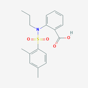 molecular formula C18H21NO4S B4898629 2-[[(2,4-dimethylphenyl)sulfonyl](propyl)amino]benzoic acid 