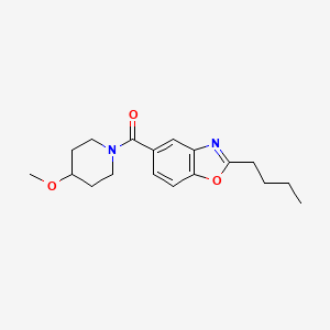 molecular formula C18H24N2O3 B4898655 2-butyl-5-[(4-methoxy-1-piperidinyl)carbonyl]-1,3-benzoxazole 