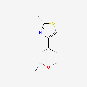 molecular formula C11H17NOS B4898684 4-(2,2-dimethyltetrahydro-2H-pyran-4-yl)-2-methyl-1,3-thiazole CAS No. 88594-41-6