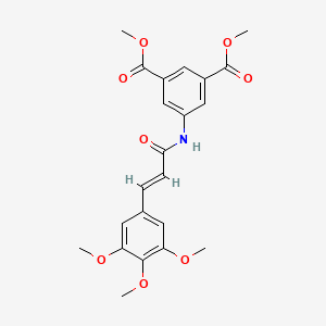 molecular formula C22H23NO8 B4898691 dimethyl 5-{[3-(3,4,5-trimethoxyphenyl)acryloyl]amino}isophthalate 