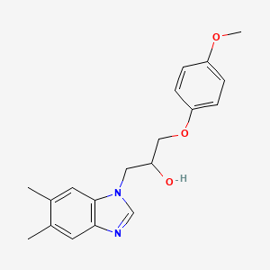 molecular formula C19H22N2O3 B4898698 1-(5,6-dimethyl-1H-benzimidazol-1-yl)-3-(4-methoxyphenoxy)-2-propanol 