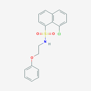 molecular formula C18H16ClNO3S B4898704 8-chloro-N-(2-phenoxyethyl)-1-naphthalenesulfonamide 