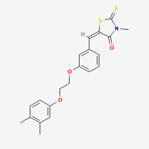 molecular formula C21H21NO3S2 B4898712 5-{3-[2-(3,4-dimethylphenoxy)ethoxy]benzylidene}-3-methyl-2-thioxo-1,3-thiazolidin-4-one 