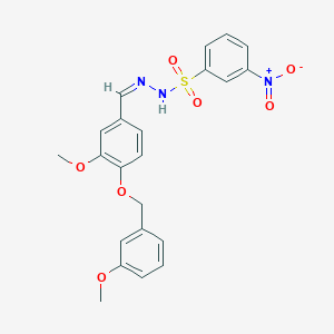 molecular formula C22H21N3O7S B4898733 N'-{3-methoxy-4-[(3-methoxybenzyl)oxy]benzylidene}-3-nitrobenzenesulfonohydrazide 
