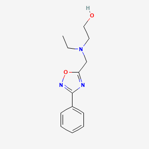 molecular formula C13H17N3O2 B4898738 2-{ethyl[(3-phenyl-1,2,4-oxadiazol-5-yl)methyl]amino}ethanol 