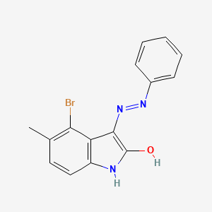 4-bromo-5-methyl-1H-indole-2,3-dione 3-(phenylhydrazone)