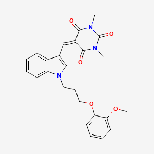 5-({1-[3-(2-methoxyphenoxy)propyl]-1H-indol-3-yl}methylene)-1,3-dimethyl-2,4,6(1H,3H,5H)-pyrimidinetrione