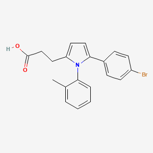 molecular formula C20H18BrNO2 B4898750 3-[5-(4-bromophenyl)-1-(2-methylphenyl)-1H-pyrrol-2-yl]propanoic acid 
