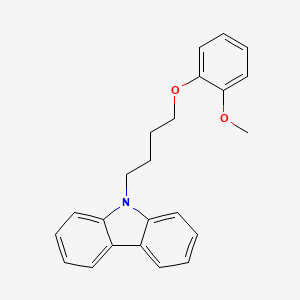 molecular formula C23H23NO2 B4898788 9-[4-(2-methoxyphenoxy)butyl]-9H-carbazole 