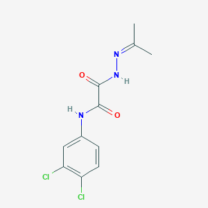 molecular formula C11H11Cl2N3O2 B4898799 N-(3,4-dichlorophenyl)-2-[2-(1-methylethylidene)hydrazino]-2-oxoacetamide 