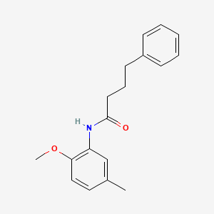 molecular formula C18H21NO2 B4898802 N-(2-methoxy-5-methylphenyl)-4-phenylbutanamide 